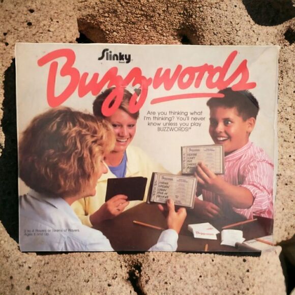 SLINKY Brand BUZZWORDS Game Vintage 80s HTF James Industries All Pieces Retro. - Picture 15 of 15